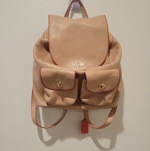 Authentic Coach Billie Backpack F12014 - Camel EUC